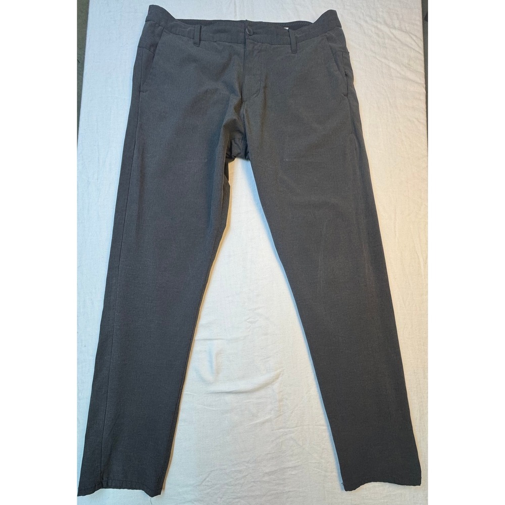 Vuori ChinoPant Charcoal Grey Melange Stretch Technical Trousers V431 Mens 34x30
